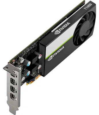 Produktbild von NVIDIA T1000 - Grafikkarten - T1000 - 4 GB GDDR6 - PCIe 3.0 x16 Low-Profile - 4 x Mini DisplayPort