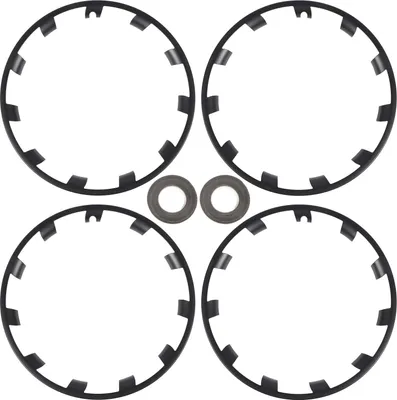 Productafbeelding van 4 stuks wielbeschermingssets van 21 inch, ABS-kunststof, anti-krasbescherming, decoratieve ring, vervanging voor Überturbine, matzwart