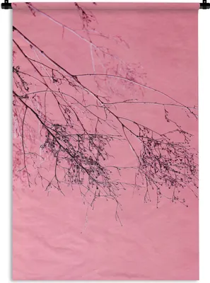 Produktbild von MuchoWow® Wandteppich Wandbehang Blumen - Zweige - Sommer 90x135 cm Tapisserie Dekoration Wandtuch - Baumwolle - Wandskulptur