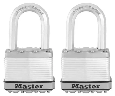 Gelamiertes Vorhängeschloss 2er-Pack, 51 mm, wetterfest