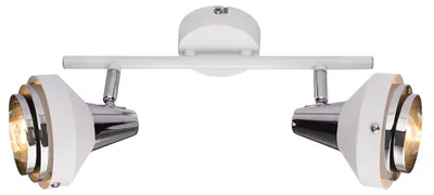 Produktbild von Deckenleuchte, Chrom, weiß, Spots beweglich, L 30 cm, RORGE