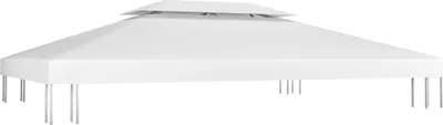 Obrázek produktu pro vidaXL Střešní plachta na pavilon s komínovým průduchem 310 g/m² 4x3 m bílá
