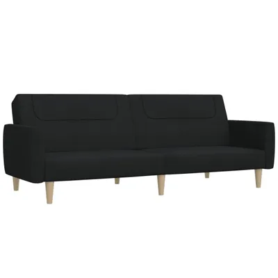 Produktbild von Schlafsofa 2-Sitzer Schwarz Stoff