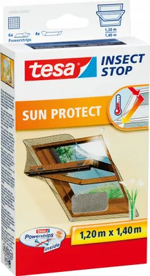 Obrázok produktu pre tesa Sieťka proti hmyzu Comf. Suchý zips pre strešné okná + ochrana proti slnku