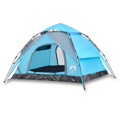 Produktbild von Kuppel-Campingzelt 3 Personen Blau Quick Release