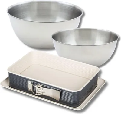 Image de Set de 4 ustensiles de pâtisserie moule à charnière 2 bols et spatule Zenker Smart Pastry