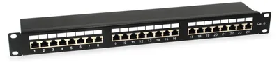 Zdjęcie produktu dla Equip 326425, Gigabit Ethernet, RJ-45, Cat6, Czarny, Montaż półkowy, 1U