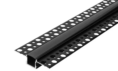 Produktbild von MasterLED LED Trockenbau Profil GK 2m Set Schwarz inkl. schwarzer Abdeckung & Endkappen für LED Streifen bis 13mm