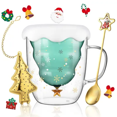 Produktbild von Doppelwandige Mokkakanne - 270 ml - Mit Löffel und Tee-Filter