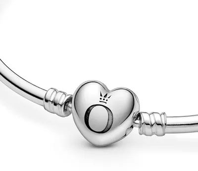 Produktbild von PANDORA Moments Herzverschluss Armreif, Sterlingsilber, Größe 15, 596268-15