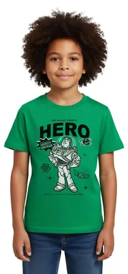 Produktbild von Spreadshirt Toy Story Hero Buzz Lightyear Kinder T-Shirt, 122/128 (7-8 Jahre), Kelly Green