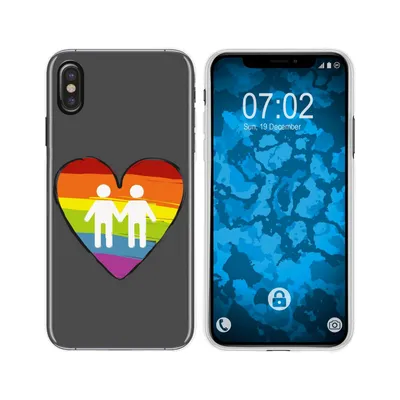 Produktbild von PhoneNatic Case kompatibel mit Apple iPhone Xs Max Silikon-Hülle pride Männer M3