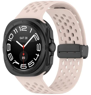 Obrázok produktu pre Náramok na inteligentné hodinky Samsung Galaxy Watch Ultra 47 mm, silikónový, magnetický, ružový