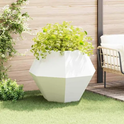Immagine prodotto di Maison Exclusive - Vaso da fiori bianco 100 x 100 x 80 cm in acciaio
