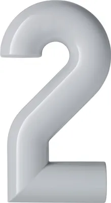 Produktbild von Hewi Hausnummer Ziffer 2 Polyamid Durchmesser 33mm Höhe 165mm tiefschwarz - 702.165.2 90