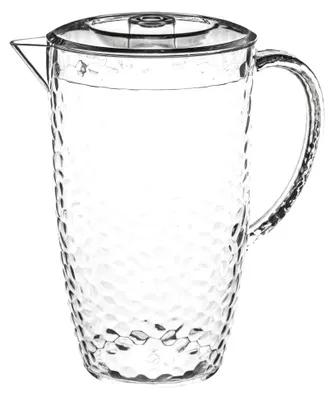Produktbild von 5five Simply Smart Krug mit Deckel Estiva in gehämmerter Optik, Kunststoff, Transparent, 2 Liter, 125323