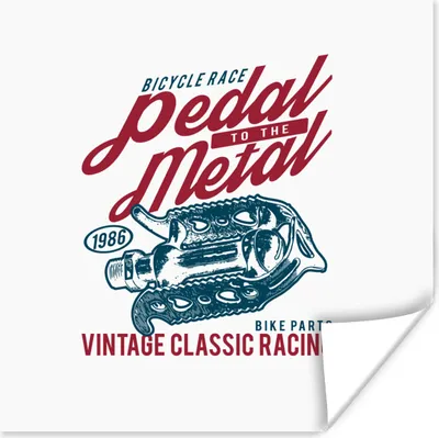 Produktbild von MuchoWow® Poster Fahrradpedale - Retro - Angebot 75x75 cm - Wand Dekoration