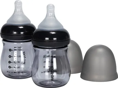 Produktbild von We-Too Standardfläschchen - 160 ml - Black- 2er-Pack | Flaschenernährung