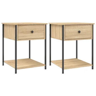 Produktbild von Nachttische 2 Stk. Sonoma-Eiche 44x45x58 cm Holzwerkstoff
