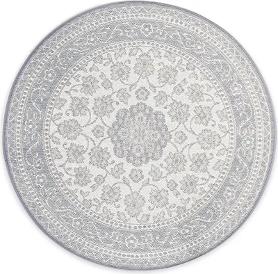 Produktbild von In- & Outdoor Teppich Rund FINN Nomia Grau, Ø120 cm