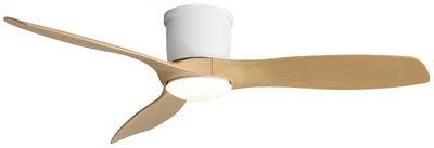 Produktbild von Deckenventilator 52", flach, Fernbedienung, 3 ABS-Flügel, DC-Motor, leise, dimmbares LED