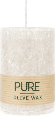 Produktbild von 100% PURE, OLIVE WAX, vegane Stumpenkerze, Sahara, WENZEL, 90/60 mm, Brenndauer ca. 27h