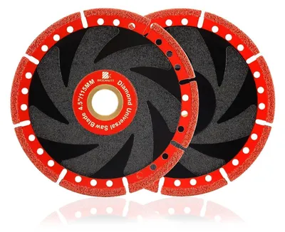 Immagine prodotto di Disco diamantato da 115 mm per taglio di armature, angolari, acciaio inossidabile e cemento (2 pezzi)