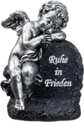 Produktbild von Grabstein Engel mit Spruch "Ruhe in Frieden" Grabdeko