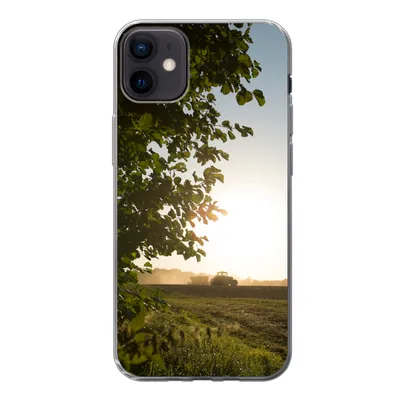 Produktbild von MuchoWow® Handyhülle Schutzhülle Hülle für iPhone 12 mini Traktor - Bauernhof - Sonne Silikon Softcase Handy Hülle - Bild