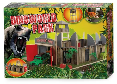 Immagine prodotto di Kids GLOBE Dinoworld Dinopark mit Wachtürmen aus Holz Kinderspielzeug 610820