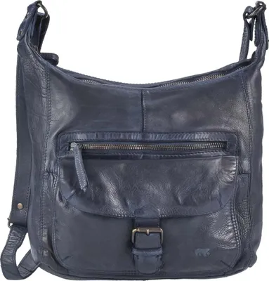 Produktbild von Bear Design Damen Tasche Ledertasche Umhängetasche Schultertasche 30cm blau CL32612-blue