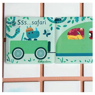 Immagine prodotto di Lilliputiens Pannello magico del libro del bagno della giungla Safari