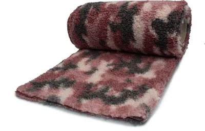 Produktbild von Boucle-Lamm Sherpa gedruckt Rosa Tarnung, 50 x 175 cm