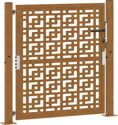 Immagine prodotto di Cancello da giardino 100x100 cm in acciaio corten con design a croce