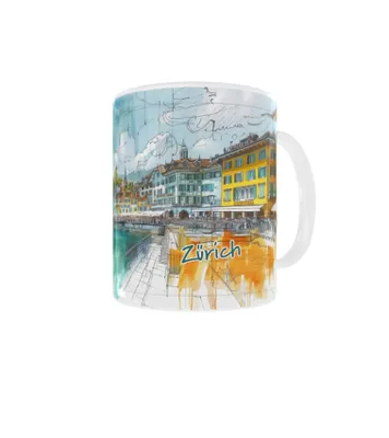 Produktbild von Becher 300ml Urlaub Reisen Städte Schweiz Zürich Zürich