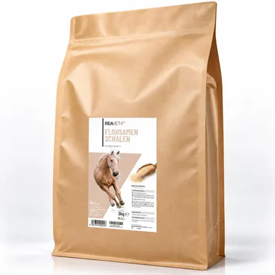 Produktbild von REAVET Flohsamenschalen für Pferde & Hunde 3kg – Naturrein in , Ballaststoffreich, Glutenfrei I Flohsamen für Pferde, Hunde & Katzen in , Ohne Zusätze