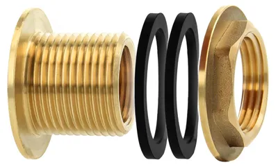 Productafbeelding van Regentondoorvoer, IG 3/4 inch x AG 1 inch tankdoorvoer, messing tankschroefverbinding