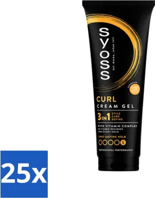 Zdjęcie produktu dla Syoss Curl Control Żel do podkreślania loków 250 ml - opakowanie wartościowe - 25 sztuk