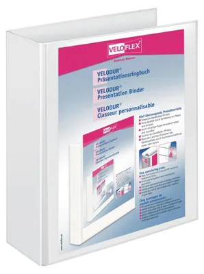 Produktbild von Präsentationsringordner Velodur A4 PP kaschiert 2-D-Ring-Mechanik 50 mm Packung mit 10 Stück