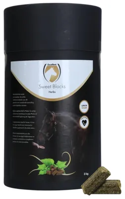 Productafbeelding van Excellent Paardenvoer, zoete blokjes met kruiden, 3 kg