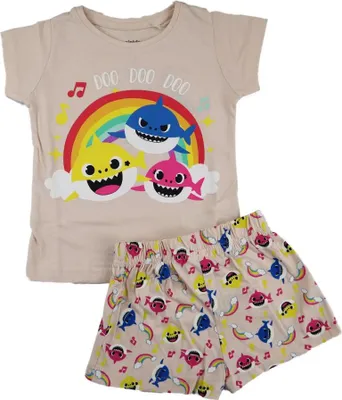Produktbild von Baby Shark Hai Kinder Baby Mädchen Schlafanzug – Beige / 116