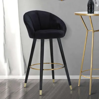 Produktbild von Huanca - Hocker, 55x56x104h cm Schwarz, Gepolstert