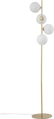 Produktbild von Lucande Stehleuchte Isandro, opal/gold, 4-flg., Glas/Metall