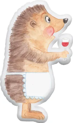Produktbild von Mr. & Mrs. Panda Dekokissen Igel Wein 35 cm - Weiß - Geschenk, Weinliebhaber, Lustige Sprüche, Weißwein, Kuscheltier, Weinglas, plüschfigur, Rotwein, Plüschtier, Spruch