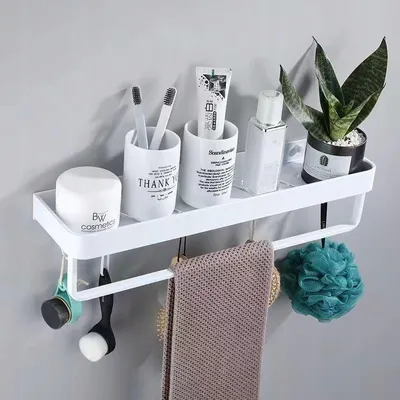 Obrázek produktu pro Hliníková polička do sprchy 60 cm bílá matná
