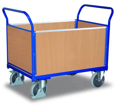 Produktbild von Vierwandwagen 500 kg 1000 x 650 mm Holzwände