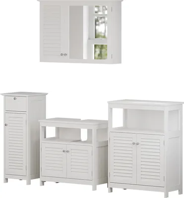 Produktbild von Badmöbel-Set Vicco Riad Weiß 4 Teile, Option 2, Model 40463