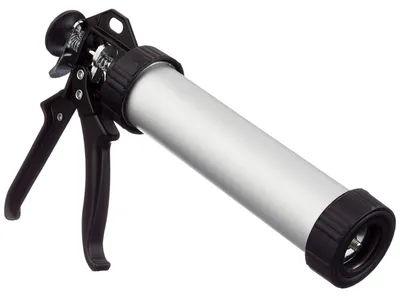 Immagine prodotto di Pistola per cartucce sigillante - Cromo e nero - 310 ml - Per siliconi e adesivi