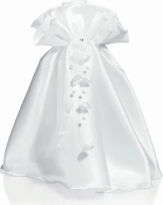 Produktbild von Röckchen aus Satin für Taufkerzen, Kommunionskerzen
