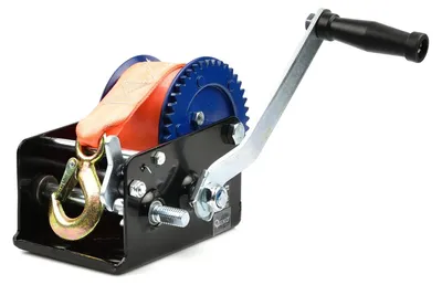 Immagine prodotto di Verricello manuale, portata massima 1133 kg, cavo in acciaio da 10 m, ideale per traino auto, paranco, argano